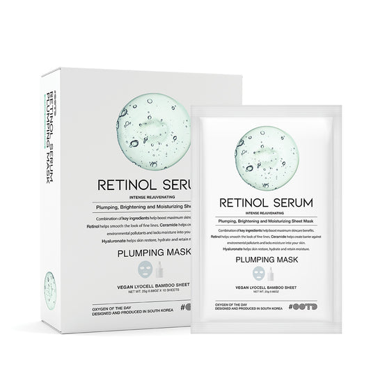 OOTD Retinol Serum Plumping Mask - Korean Vegan Skincare l Beauty Palettes