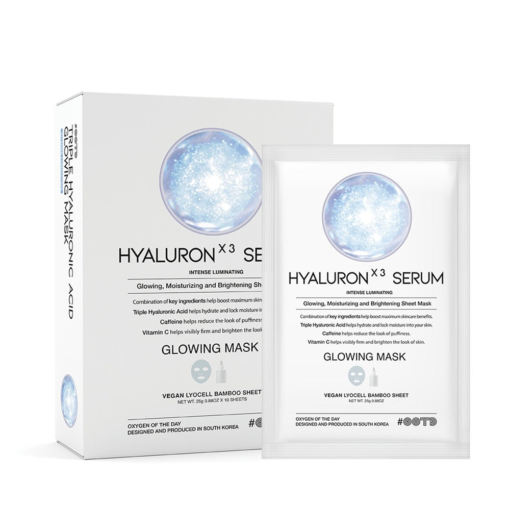 OOTD Triple Hyaluron Serum Glowing Mask - Korean Vegan Skincare l Beauty Palettes