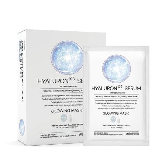 OOTD Triple Hyaluron Serum Glowing Mask - Korean Vegan Skincare l Beauty Palettes